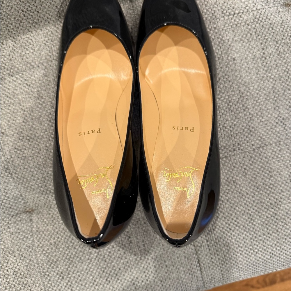 Christian Louboutin Black Patent Leather Heels - New Without Box